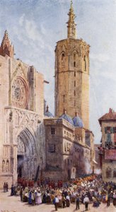 The Mignelete, Valencia (farge litho) av Alexander Wallace Rimington