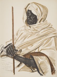 Aim Gabo, Sultan de Birao, fra Drawings and Paintings of Africa, henrettet under Citroen Center Africa-ekspedisjonen, andre Haardt Audouin-Dubreuil-oppdraget, pub. Paris, 1927 av Alexander Yakovlev