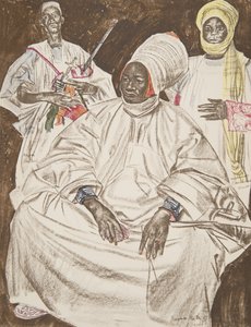 Barma Mata, Sultan of Zinder, fra Drawings and Paintings of Africa, henrettet under Citroen Center Africa-ekspedisjonen, andre Haardt Audouin-Dubreuil-oppdraget, pub. Paris, 1927 av Alexander Yakovlev