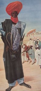 Magemma, leder for rytterne til Sultan Sery ussa av Maradi, territoriet til Niger, fra Drawings and Paintings of Africa, henrettet under Citroen Center Africa-ekspedisjonen, andre Haardt Aud-oppdrag