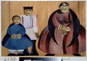 Kostymeforberedelser for stykket ""La mort de Tarelkine"" av Alexandre Soukhovo-Kobyline (Soukhovo Kobyline, Suchovo Kobylin, Suchovo-Kobylin, Sukhovo Kobylin, Sukhovo-Kobylin, Sukhovo-Kobylin, Sukhovo Kobylin) (19017) (19017) (19017) d av Alexandra Alexandrowna Exter