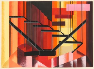 Naturskjønn design fra porteføljen Décors de Théâtre, 1930. av Alexandra Alexandrowna Exter