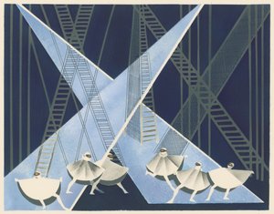 Naturskjønn design fra porteføljen Décors de Théâtre, 1930. av Alexandra Alexandrowna Exter