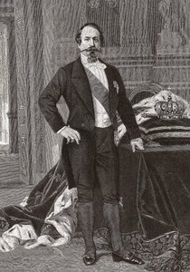 Portrait of Napoleon III, Emperor of the French - grav. from the painting by Alessandro Cabanel.