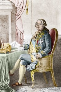 Portrett av Louis XVI (1754-1793), konge av Frankrike. av Alexandre (after) Lacauchie