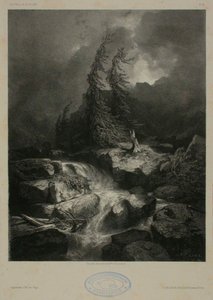 Fjellbekk i storm av Alexandre Calame
