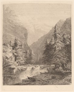 Fjellfoss av Alexandre Calame