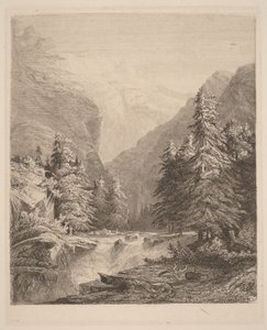 Fjellfossefall av Alexandre Calame