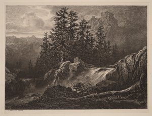 Fjellfoss av Alexandre Calame