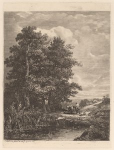 Ryttere ved en dam av Alexandre Calame