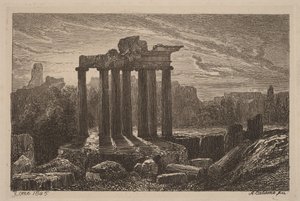 Romerske ruiner av Alexandre Calame