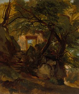 Trapp i parken til Villa Chigi di Ariccia av Alexandre Calame