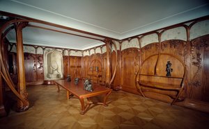 Alexandre Charpentier (1856 - 1909) i samarbeid med Alexandre Bigot; Salle a krybbe ca 1901; Paris, Musee d