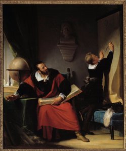 Foredraget til Henrik IV (1553-1610). Den fremtidige kongen av Frankrike med sin lærer. Maleri av Alexandre-Evariste Fragonard (1780-1850), v.1822-1824. Pau, Musee Du Chateau av Alexandre Evariste Fragonard