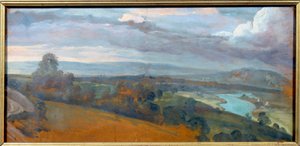 Landskap. Maleri av Francois Desportes (1661-1743) av Alexandre Francois Desportes