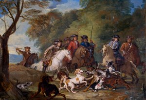 Studie for Ulvejakten av Alexandre Francois Desportes