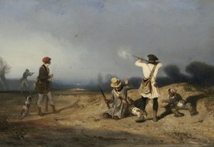 Fuglejakt, 1830 av Alexandre Gabriel Decamps