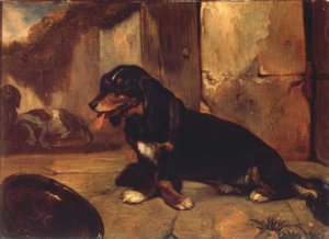 Basset hund av Alexandre Gabriel Decamps