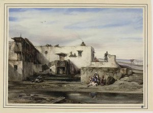 gresk landsby av Alexandre Gabriel Decamps