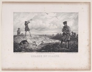 Hunting in the Field, fra serien Hunting Scenes, 1829. av Alexandre Gabriel Decamps