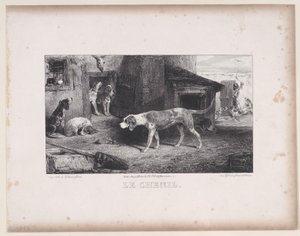 The Kennel, fra serien Hunting Scenes, 1829. av Alexandre Gabriel Decamps