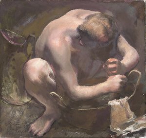 Model Washing her Hair, 1929 (tempera på lerret)