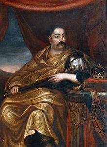 Portrett av John III Sobieski (1629-1696) Konge av Polen"" 1600-tallet - Portrett av John III Sobieski (1629-1696), konge av Polen og storhertug av Litauen - Tricius, Jan (ca. 1620-ca. 1692) - - Olje på lerret - 162x114 cm - Wilanow Palace Museum av Alexandre Jan Tricius