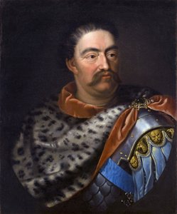 ""Portrait de Jean III Sobieski (1629-1696) roi de Pologne"" 17eme siecle - Portrett av John III Sobieski (1629-1696), konge av Polen og storhertug av Litauen - Tricius, Jan (ca 1620-ca 1692) - c. 1680 - Olje på lerret - 75x62 cm - Wilanow Palace Museum av Alexandre Jan Tricius