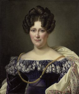 Johanna Henriette Engelen (1789-1878), andre kone til Daniel Francis Schas av Alexandre Jean Dubois Drahonet (signed by artist)