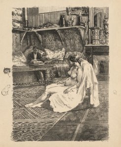 The Model Session The Model Session, ca. 1895. av Alexandre Lunois