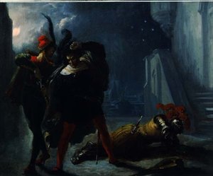Valentins død (olje på lerret) av Alexandre Marie Colin
