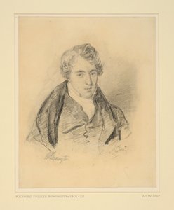Portrett av Richard Parkes Bonington, ca. 1825-30 (myk grafitt på vevd papir) av Alexandre Marie Colin