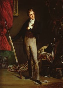 Portrett av en ung revolusjonær under den franske revolusjonen i 1830 (olje på papp)