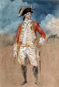 Portrett i full lengde av Louis Stanislas Xavier av Frankrike, greve av Provence (fremtidig kong Louis XVIII) (1755-1824) Akvarell av Alexandre Moitte (1750-1828) Amiens fra 1700-tallet, Musee de Picardie av Alexandre Moitte