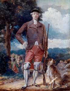 Portrett til fots av Charles-Philippe av Frankrike (1757-1836), greve av Artois, fremtidige Charles X, i jegerdrakt Akvarell av Alexandre Moitte (1750-1828) Amiens fra 1700-tallet, Musee de Picardie av Alexandre Moitte