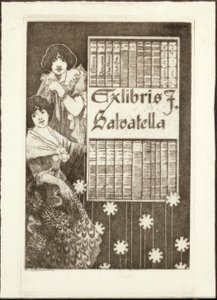 Eks-Libris F. Salvatella av Alexandre de Riquer