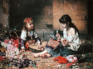 De unge blomsterpikene