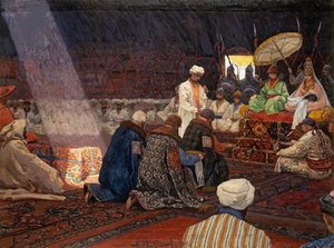 Ved Golden Horde, 1907 av Alexei Fedotovich Maximov