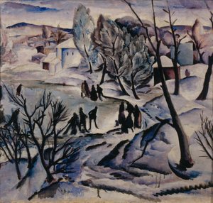 Vinter. Frossen dam, 1923-1924 av Alexei Ilyich Kravchenko