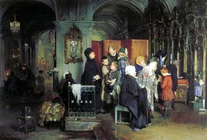 Før skriftemålet, 1877. av Alexei Ivanovich Korzukhin
