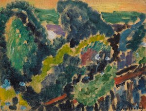 Landskap ved Genfersjøen, ca. 1914.