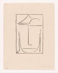 Uten tittel (hode) (hode) stilisert ansikt Kopf I (original tittel) av Alexei Jawlensky (signed by artist)