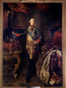 Portrett til fots av Peter III (1728-1762) Maleri av Aleksei Antropov (1716-1795) 1700-tallet. St. Petersburg. Eremitasjemuseet