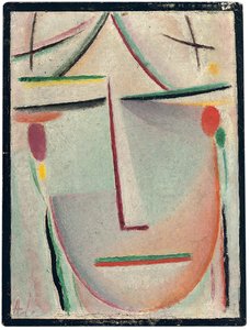 abstrakt hode; Abstrakt hode, ca. 1921 av Alexej von Jawlensky