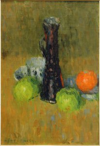 Blå mugge med grønne epler av Alexej von Jawlensky