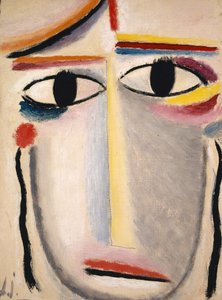 Kvinnelig hode, 1919-20 (olje på papp) av Alexej von Jawlensky