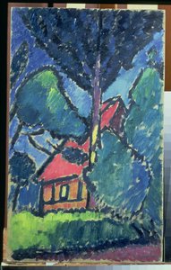 Landskap, ca. 1910 (olje på papp) av Alexej von Jawlensky