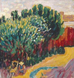 Landskap fra Carantec med en kvinne av Alexej von Jawlensky