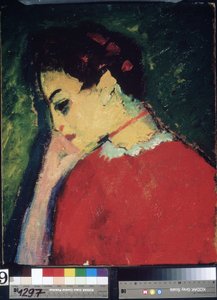 "Portrett av en kvinne" -maleri av Alexei von Javlensky (Alexi von Jawlensky, Alexej von Javlenski) (1864-1941) 1909 State Usbekistan Art Museum, Tasjkent av Alexej von Jawlensky