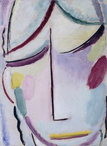 Frelserens ansikt; Heilandsgesicht, ca. 1921 av Alexej von Jawlensky